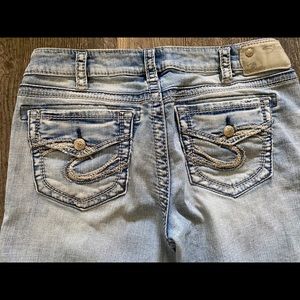 Silver Jeans Aiko Denim Capris, Sz 30